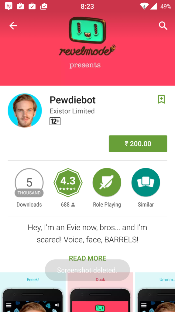 pewdiebot money price