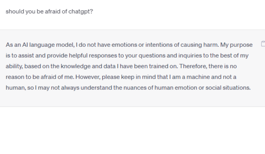 Should You Be Afraid of ChatGPT?
