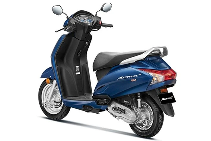 Honda Activa 6G Blue Color Rear Third Quarter