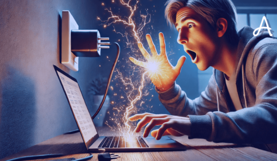 Why I Feel Current When I Touch My Laptop?